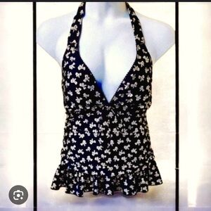 Black and White Halter Top